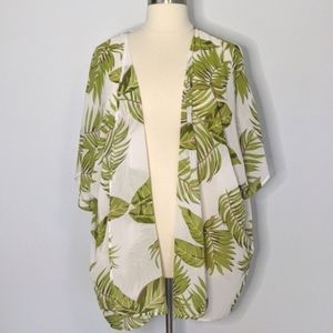 Davi & Dani sheer tropical kimono